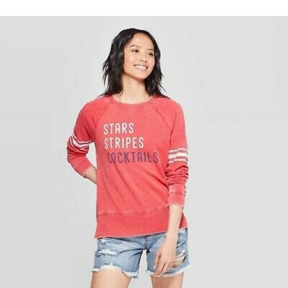 Grayson Threads Distressed Red Sweatshirt